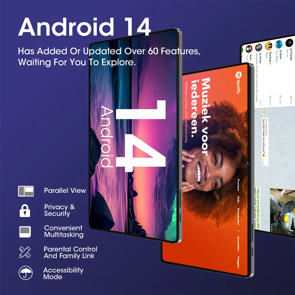 Новый ультратонкий планшет CWOWDEFU P35 2024 дюйма FHD+ 2K дисплей 12 Гб + 128 Гб T606 8 ядер 13 МП камера 7000 мАч аккумулятор Android 14 планшетный ПК