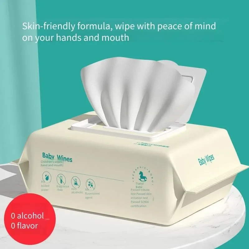 Toalhetes molhados para mãos e boca de bebê espessados - Especializados para uso na boca das mãos do bebê Toalhetes portáteis para bebês e toalhetes de limpeza práticos