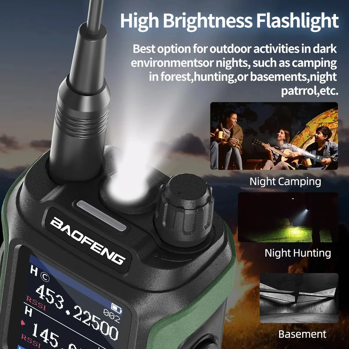 Baofeng UV 21 Pro V2 Am copia inalámbrica frecuencia Walkie Talkie linterna de largo alcance cargador tipo C Radioaficionado UV-5R BF-888S