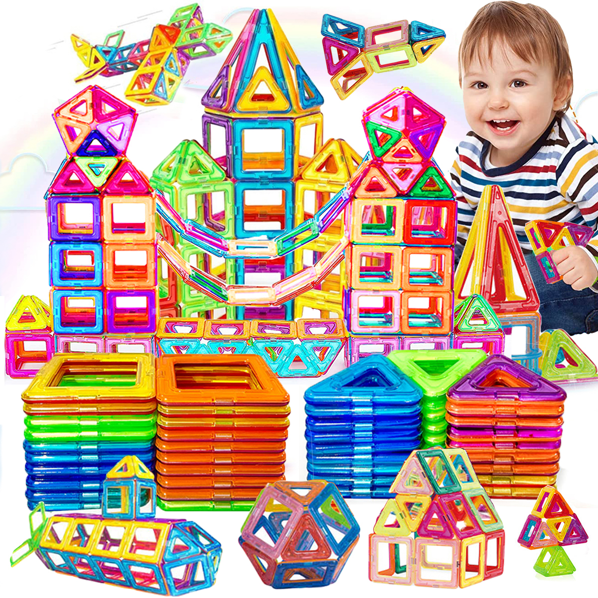 Bloques de construcción magnéticos de gran tamaño y tamaño Mini, juguetes magnéticos DIY para niños, juego de construcción de diseñador, regalos para niños, juguetes
