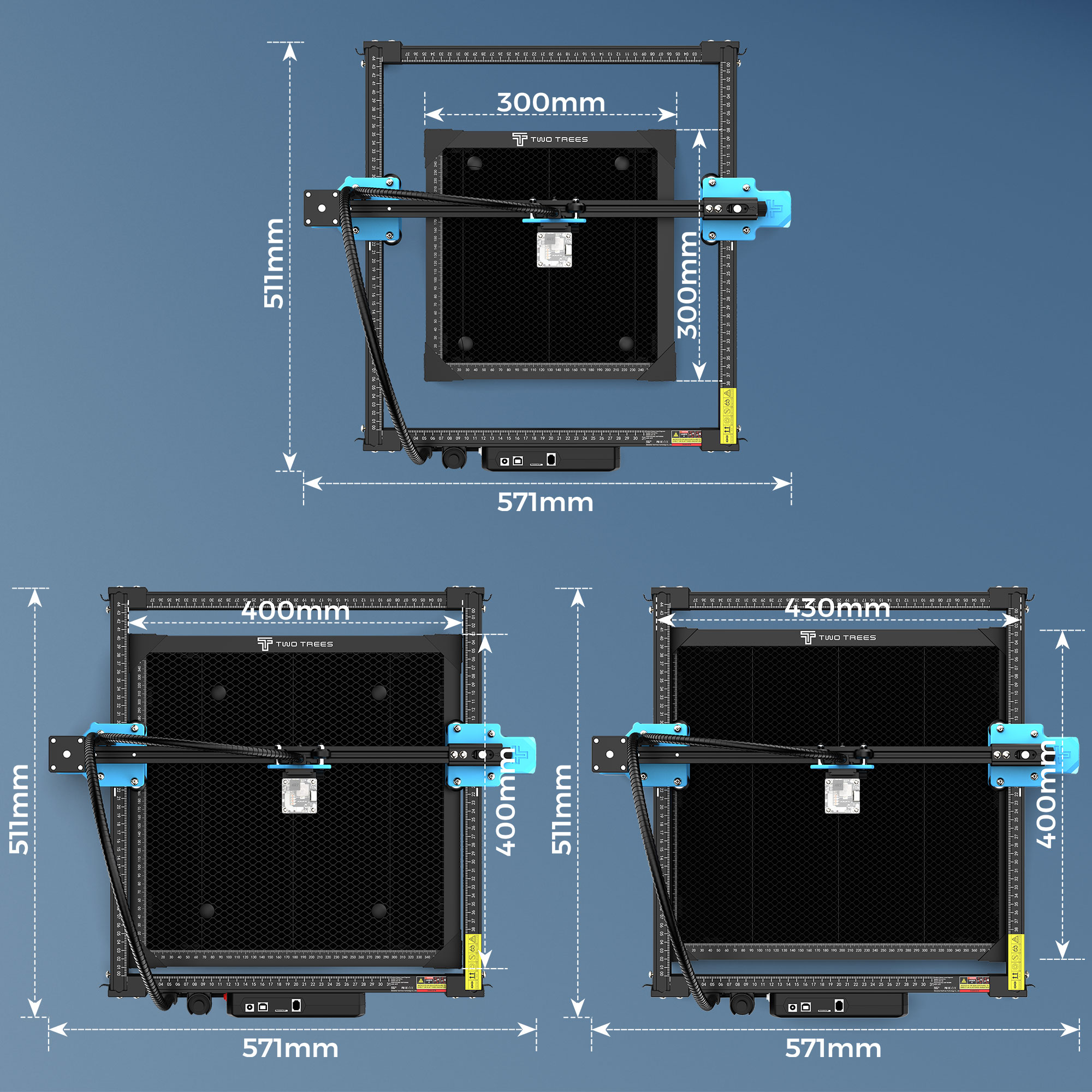 TWOTREES Honeycomb Working Table for CO2/Diode Laser Engraving and Cutting Machine | Durable Laser Metal Bed CNC tools