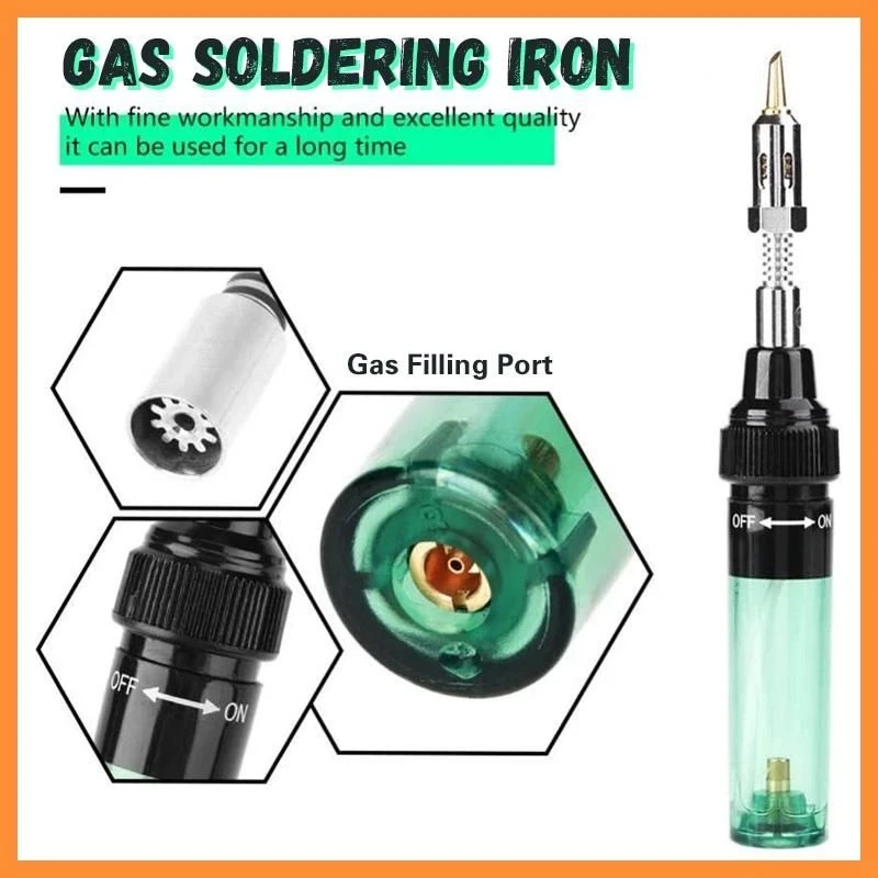 1300 C Butan 4 Trong 1 Xách Tay Hàn Bộ Bút Hàn Đốt Thổi Đèn Pin Gas Hàn Không Dây Butane đầu Dụng Cụ