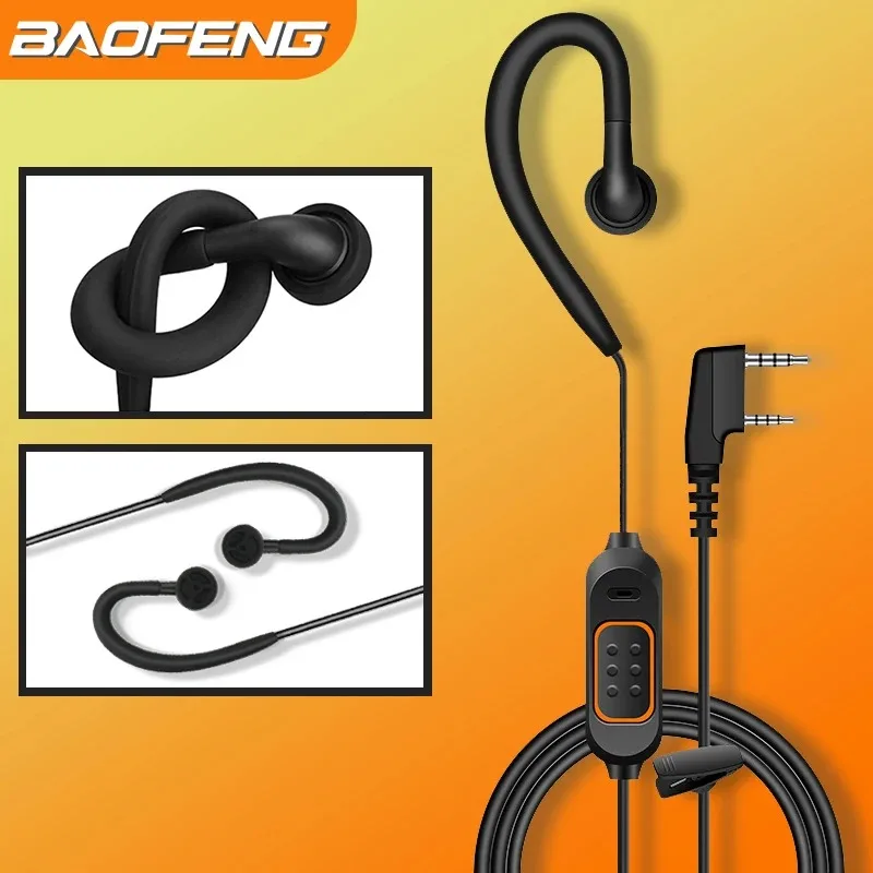 Baofeng гарнитура для BaoFeng UV-5R PRO UV-13 Plus UV-S9 Mic наушники Walkie Talkie CB Ham Двусторонняя радиосвязь аксессуары