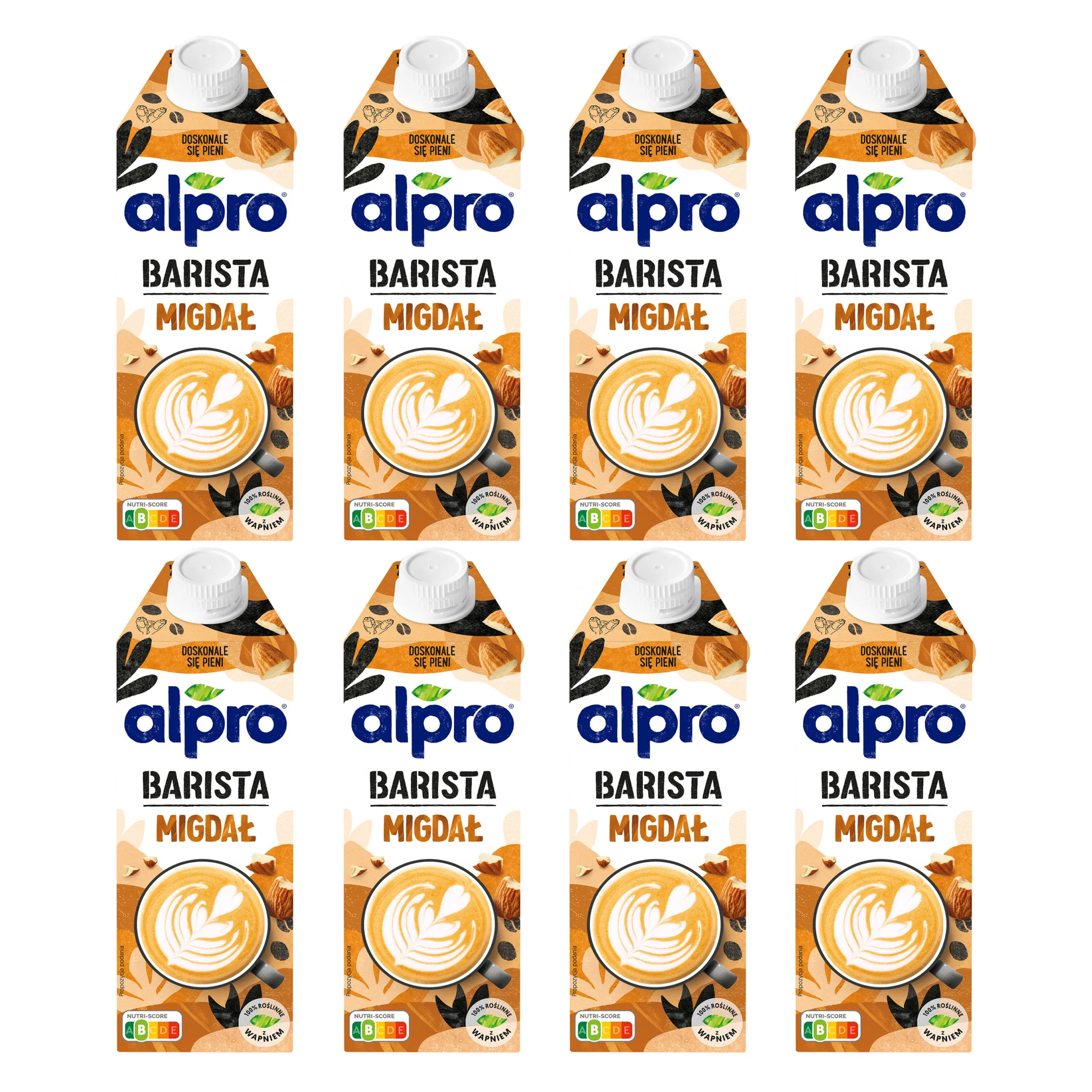 8x Napój roślinny bez laktozy ALPRO Barista migdałowy 750ml