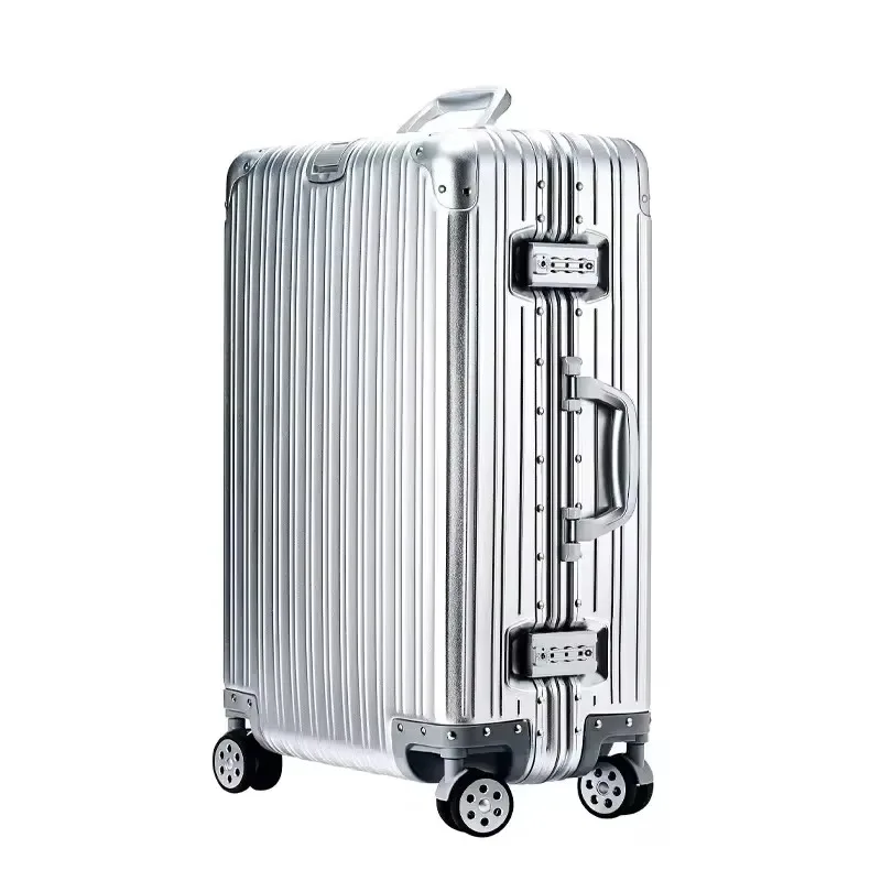 20/24/26/29 Zoll leichter Handgepäckkoffer aus Aluminium-Magnesium-Legierung – Kabinengepäck, Geschäftsreisetrolley mit Spinnerrädern