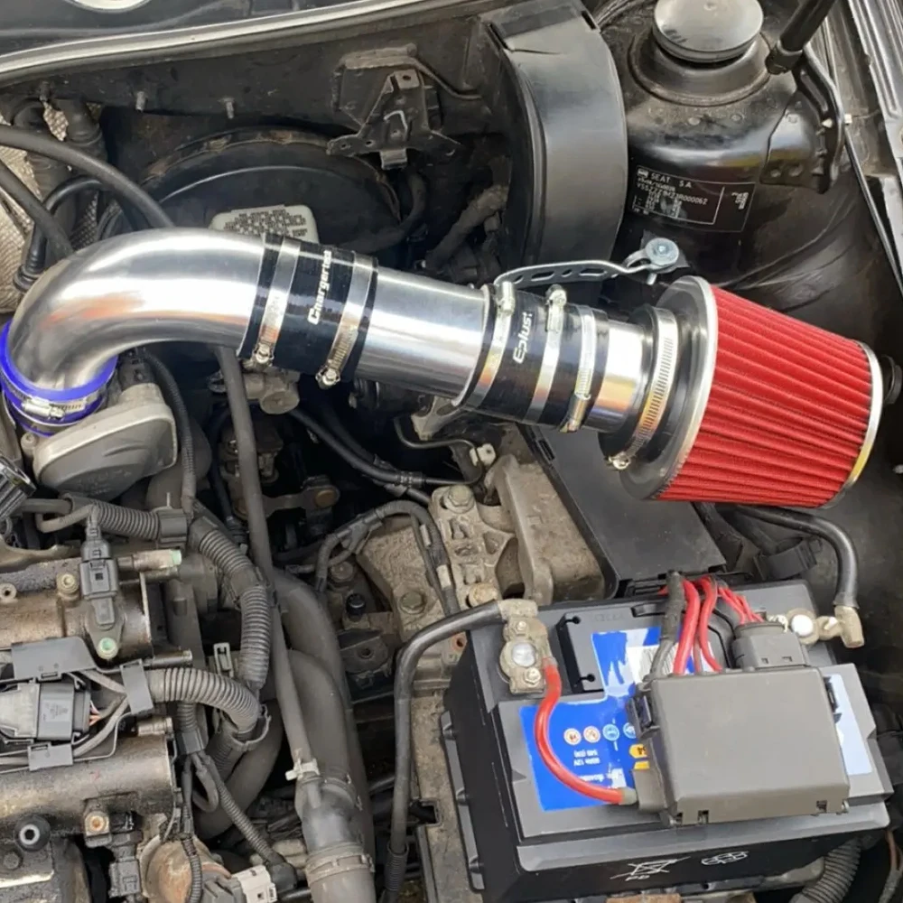 3" 76mm Universal Air Intake Pipe Aluminum alloy intake pipe Kit Turbo direct cold air Filter injection system