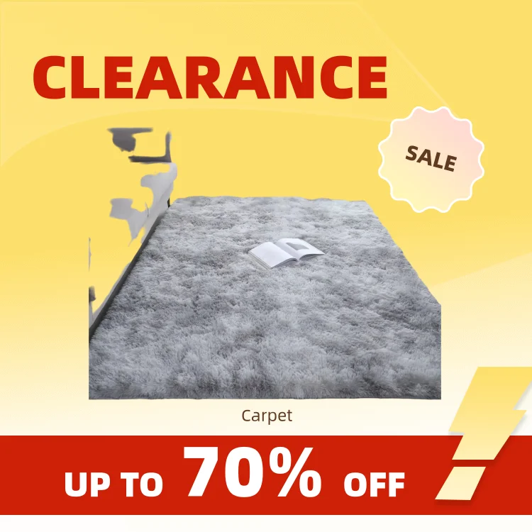 Clearance_Scandinavian Ins Style Filament Wool Tie-dye Gradient Velvet Washable Living Room Bedroom Carpet Doormat Floor Mat_Con