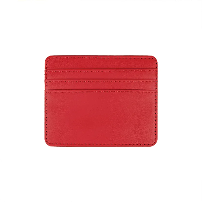 1Pc Pu 가죽 ID 카드 홀더 캔디 컬러 은행 신용 카드 상자 멀티 슬롯 슬림 카드 케이스 지갑 여성 남성 명함 커버