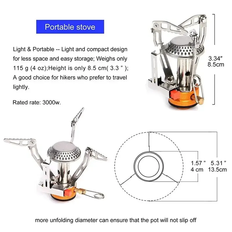 Widesea キャンプワンピースガスストーブヒーター観光バーナー折りたたみ屋外ピクニックキッチン機器用品サバイバル炉