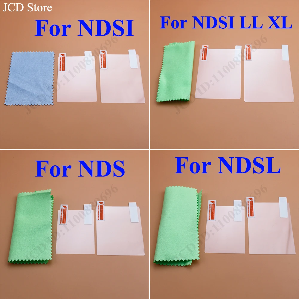 Película protectora transparente inferior superior para Nintendo NDS DSi NDSi XL LL NDSL DS Lite Protector de pantalla LCD con embalaje