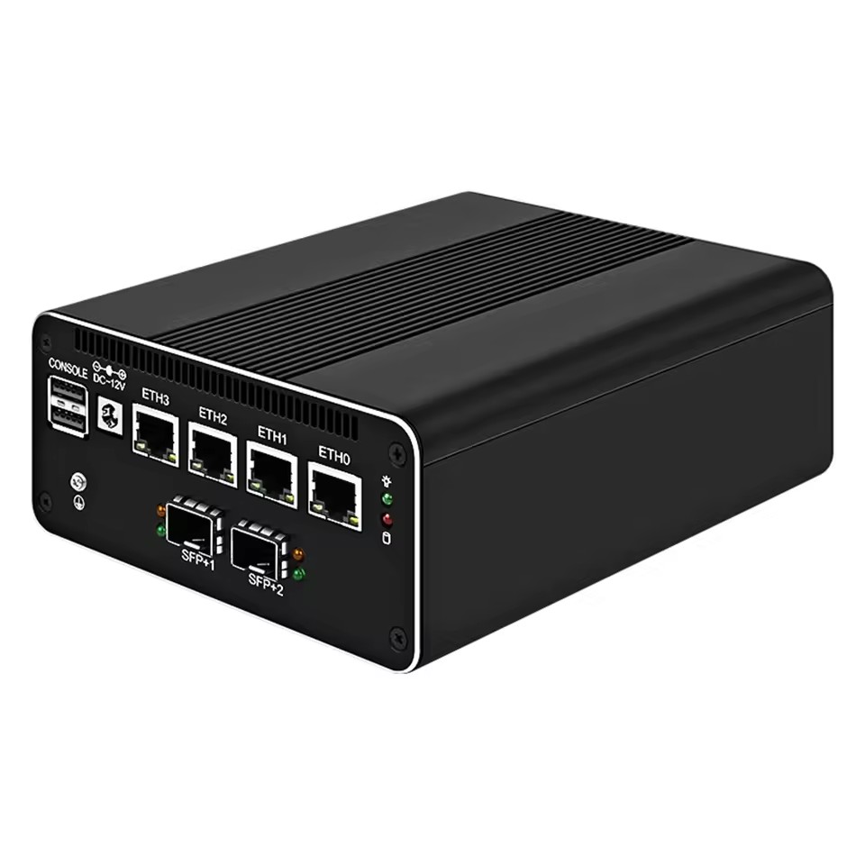 Мини-ПК Topton Firewall 2x10G SFP+ Intel i3-N355 N305 N150 N100 4xi226-V 2.5G LAN DDR5 NVMe Proxmox ESXi pfSense Сервер для домашней лаборатории