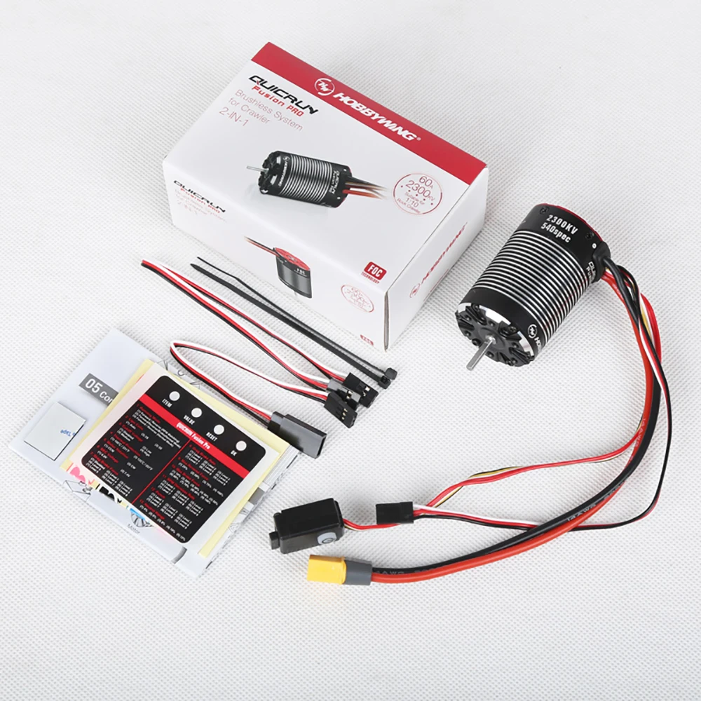 RC Auto Teile Hobbywing Fusion 2 in 1 Crawler Motor ESC Geschwindigkeit Controller All-in-one XeRun 1800KV 2300KV Einstellung Karte Programm Box