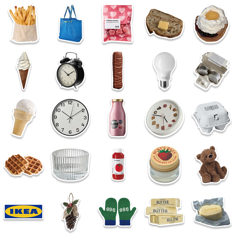 10/30/50 Chiếc Ins Phong Cách Dễ Thương Miếng Dán Hoạt Hình Sữa Thực Phẩm Đề Can Tự Làm Tủ Lạnh Điện Thoại Vali Laptop Notebook xe Decal Dán Tường Đồ Chơi Trẻ Em