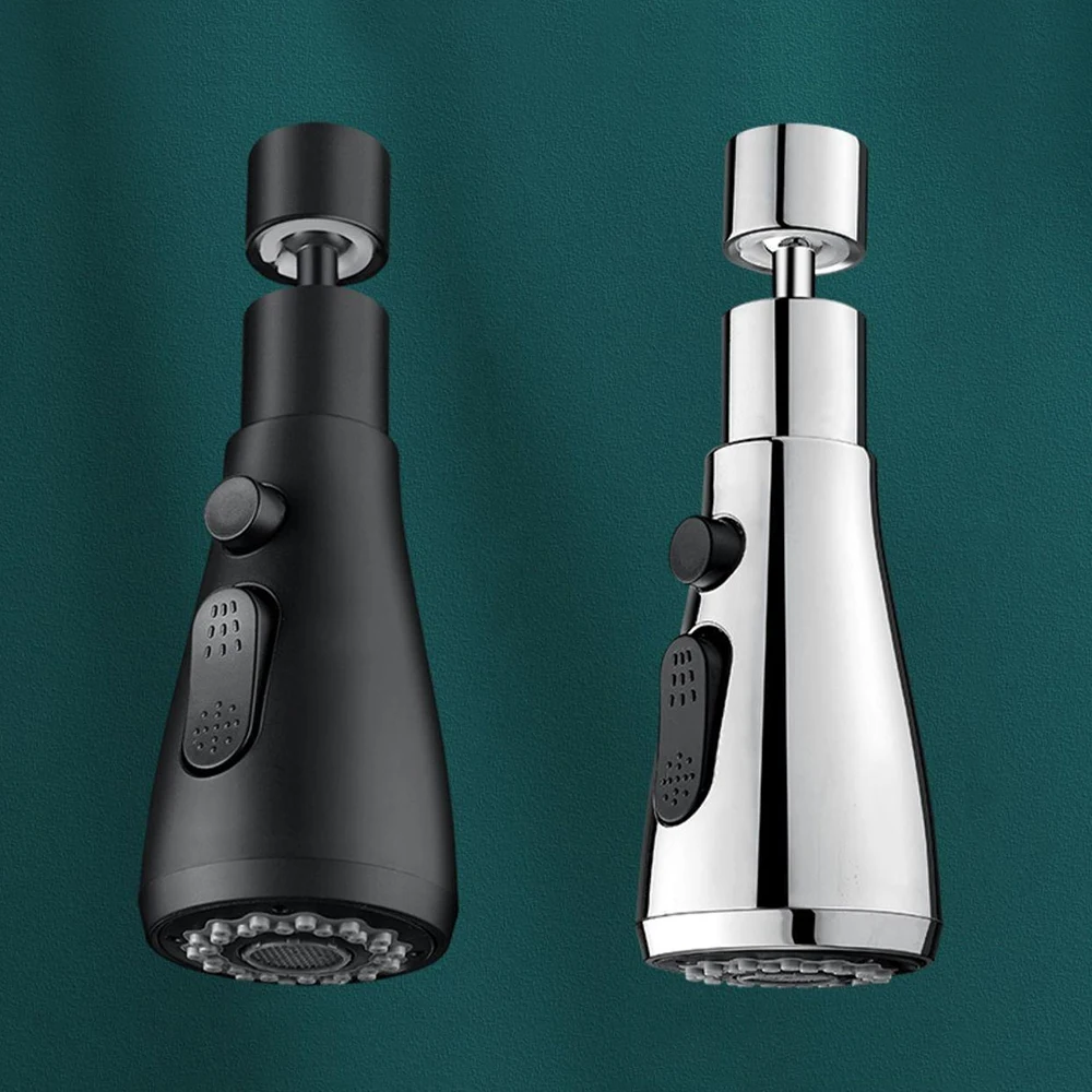 ห้องครัว 3 โหมดหัวฝักบัวครัวแตะ 360 °   Rotatable Flush ก๊อกน้ําแรงดันสูง Sprayer TAP เปลี่ยนห้องครัว 3 ปุ่ม Mixer