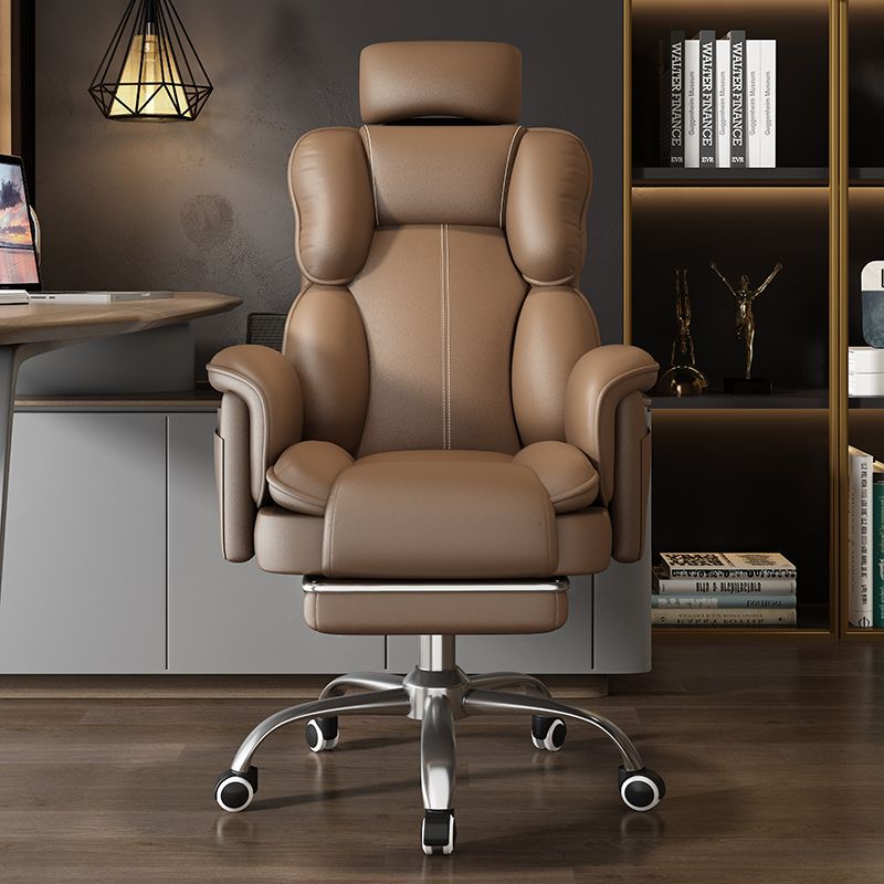 Computer chair, home electronic sports chair, comfortable and durable leather office chair, rotating lift chair