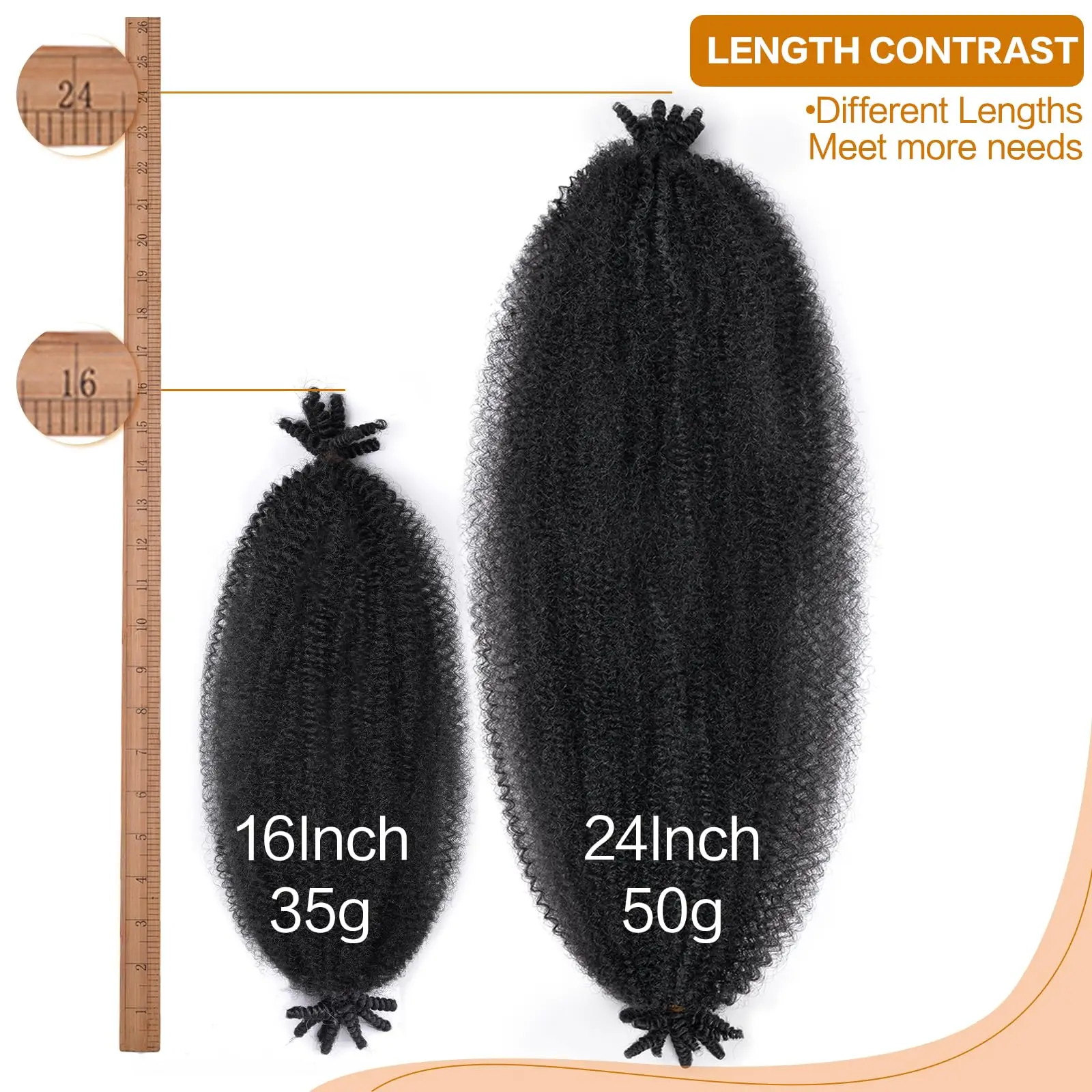 6 paczek wstępnie przetworzonych sprężystych włosów Afro Twist odpowiednich do zniszczonych, miękkich dredów Syntetyczne włosy do zaplatania Marley Twist dla czarnoskórych kobiet