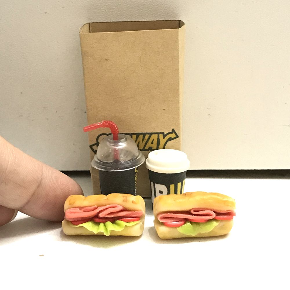 새로운 4 개/대 1/6 스케일 인형 집 미니어처 빵 커피 미니 패스트 푸드 바비 인형 Blyth OB11 BJD 인형 집 주방 놀이 장난감