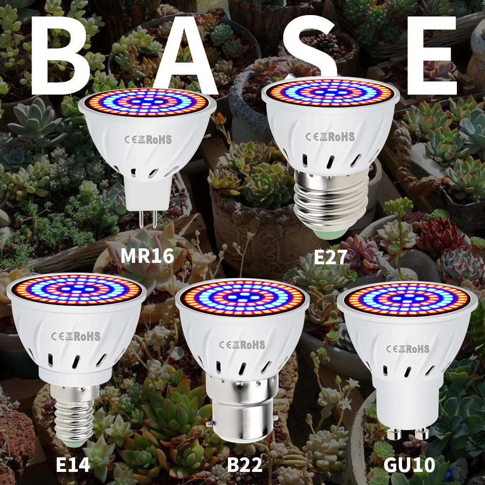Full Spectrum LED Planta Crescer Lâmpada, Phytolamp, Flor, Sementes, Lâmpada de Crescimento Hidropônico, Cultivo de Plantas Interiores, Growbox, 220V
