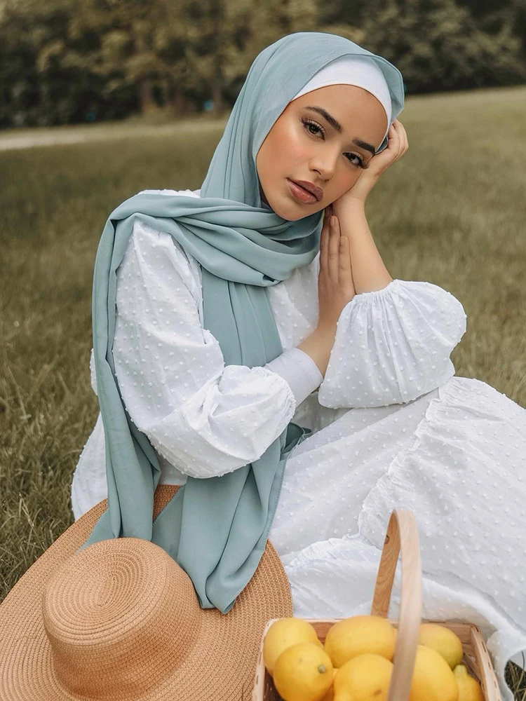 Bufanda Hijab de gasa Premium para mujer, turbante para velo, bufandas, hiyab musulmán para mujer, chales para velos, accesorios Hijab Ramadán