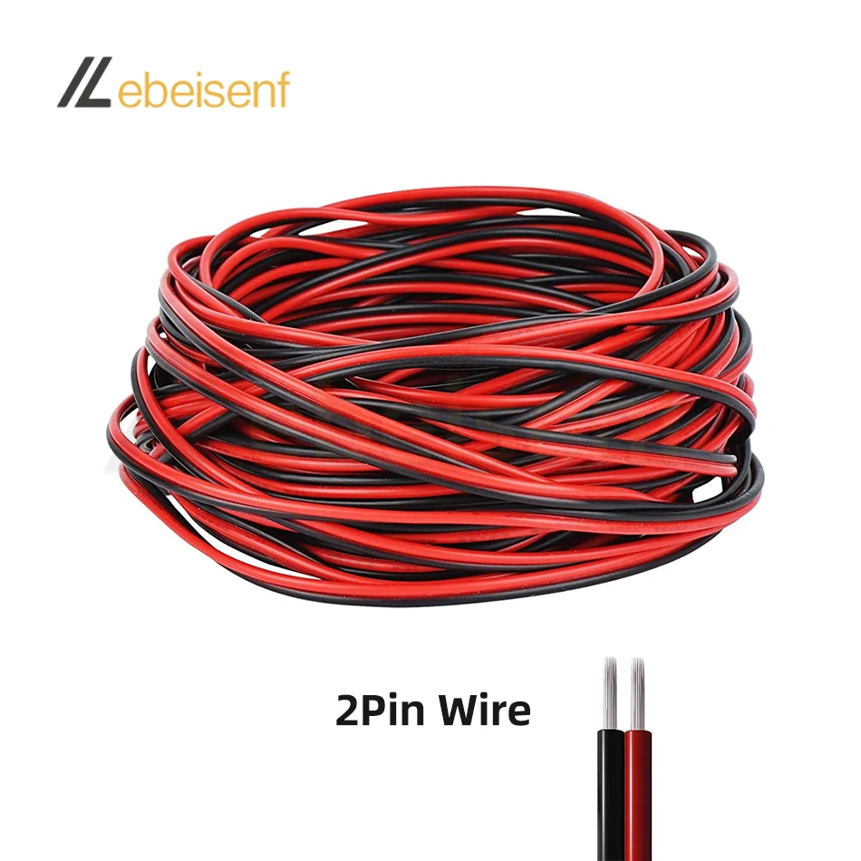 Cable de extensión electrónico de 5/10 metros, 22 AWG, 2 pines, 3 pines, 4 pines, 5 pines, 6 pines, línea de Color para tira de luces LED 5050 3528 RGBW RGB CCT