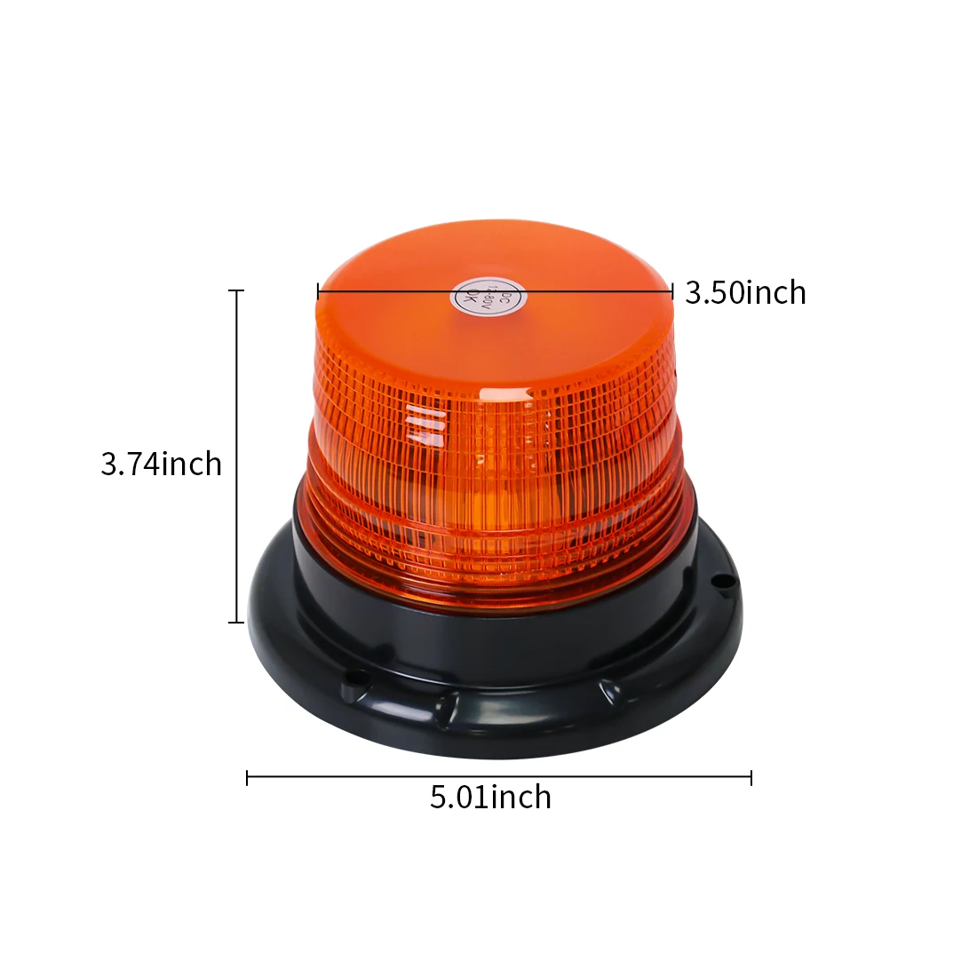 รถบรรทุกรถหลังคาไฟเตือนฉุกเฉิน LED Strobe Light กระพริบ Beacon พร้อมฐานแม่เหล็กสําหรับความปลอดภัยอัตโนมัติ 12V 24V -80V