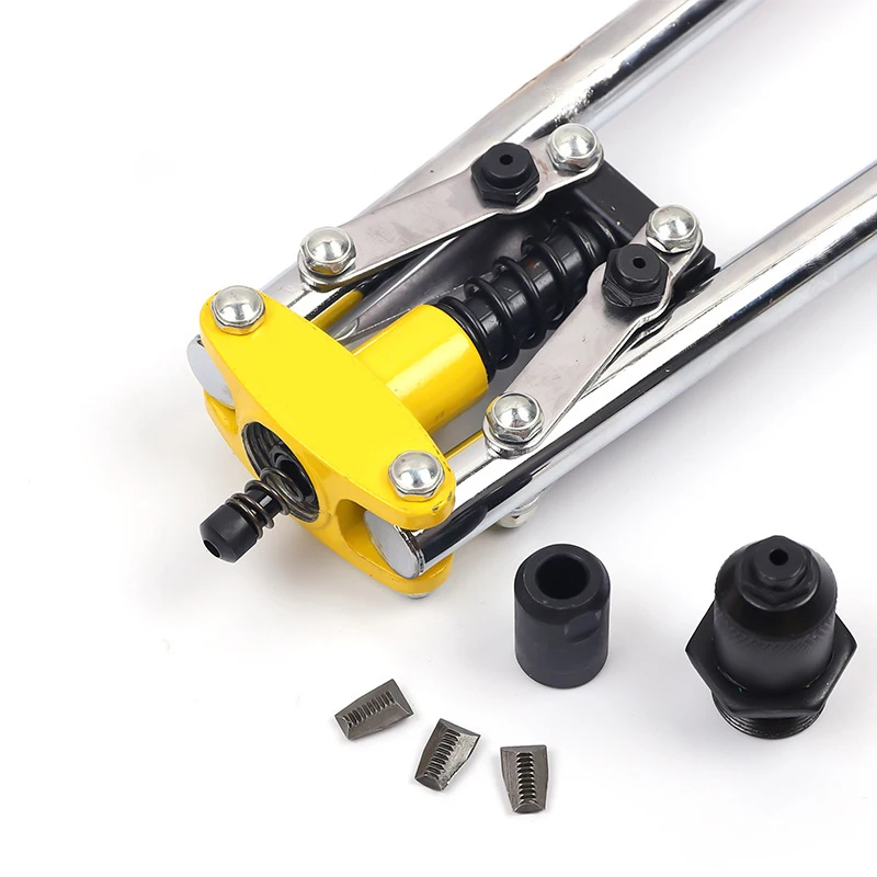 Rivet Gun Manual Double Handle 8/9.5/13/14/17 Inch for 3/32-1/4Inch 2.4-6.4Mm Blind Heavy Automatic Rivet Tool Save Effort