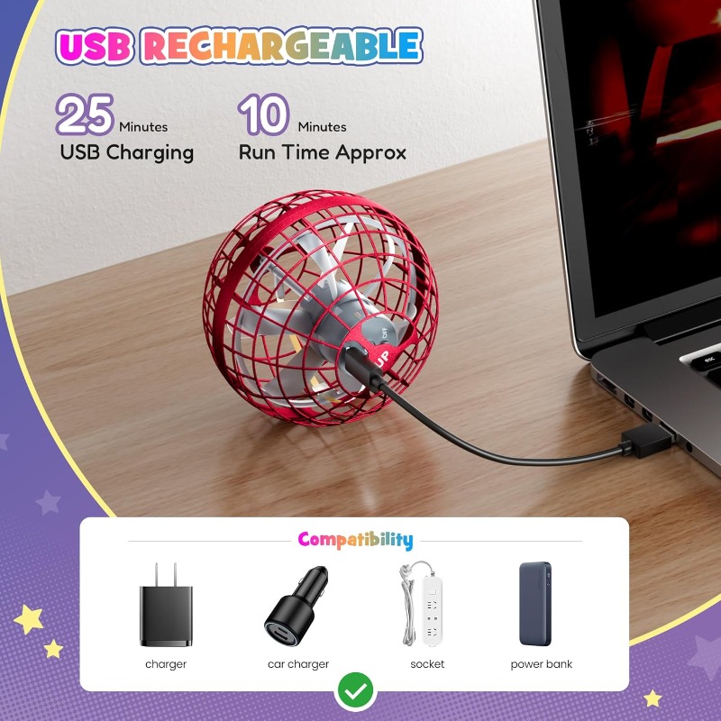 Brinquedo de bola de orbe voador 2025, girador de orb volador, órbita de drone de mão, girador voador com truques infinitos, brinquedos legais para brinquedos internos e externos