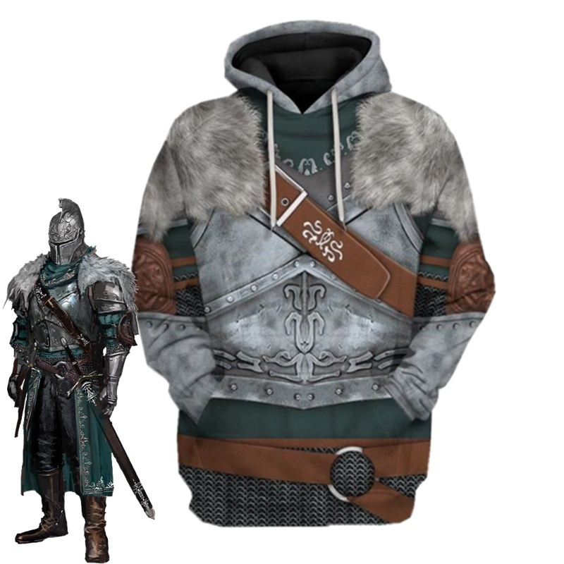 남성과 여성의 3d 인쇄 인기 게임 Dark Souls 까마귀 새로운 패션 캐주얼 후드 티셔츠 Cool Sport Oversize Loose Top