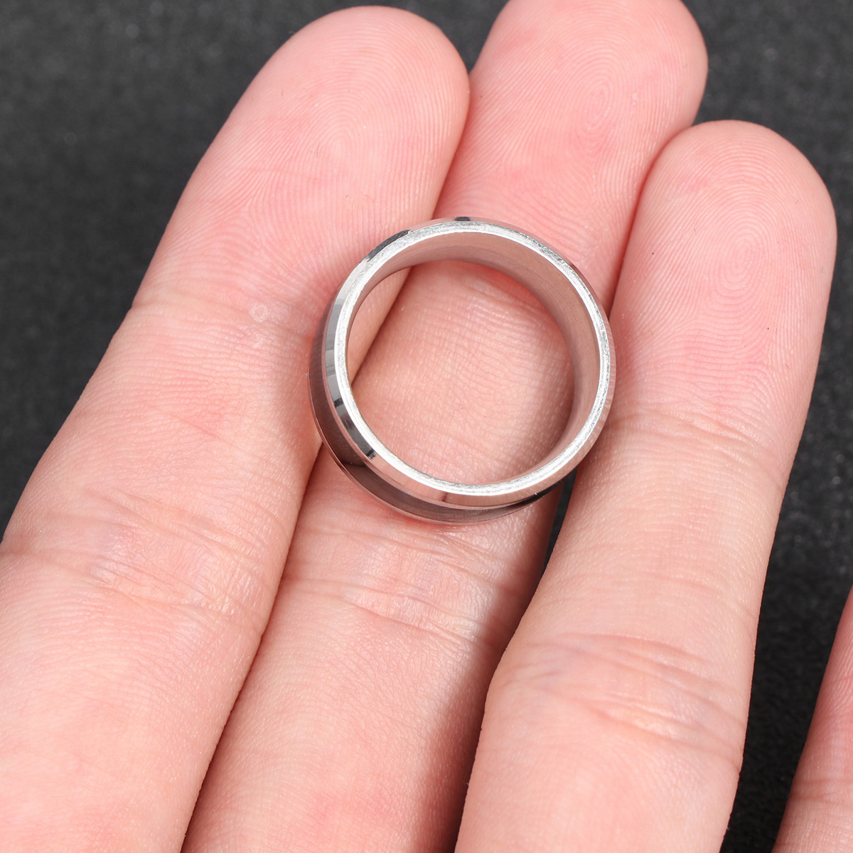 Stilvoller Wärmeverfärbungsring, 8 mm Metall-Fingerring, einzigartiges bedrucktes Design, Geburtstagsgeschenk, kein Geburtstagsgeschenk