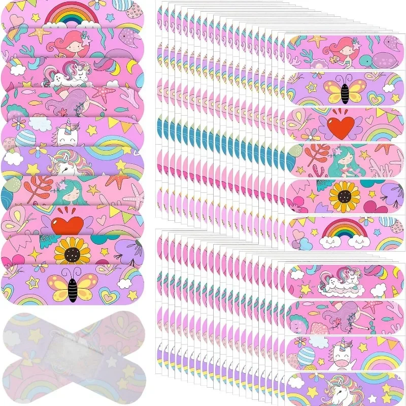50 unids/set de dibujos animados Kawaii niñas estampado de caballos tirita vendaje para la piel tiras de parche vendajes adhesivos yesos Woundplast