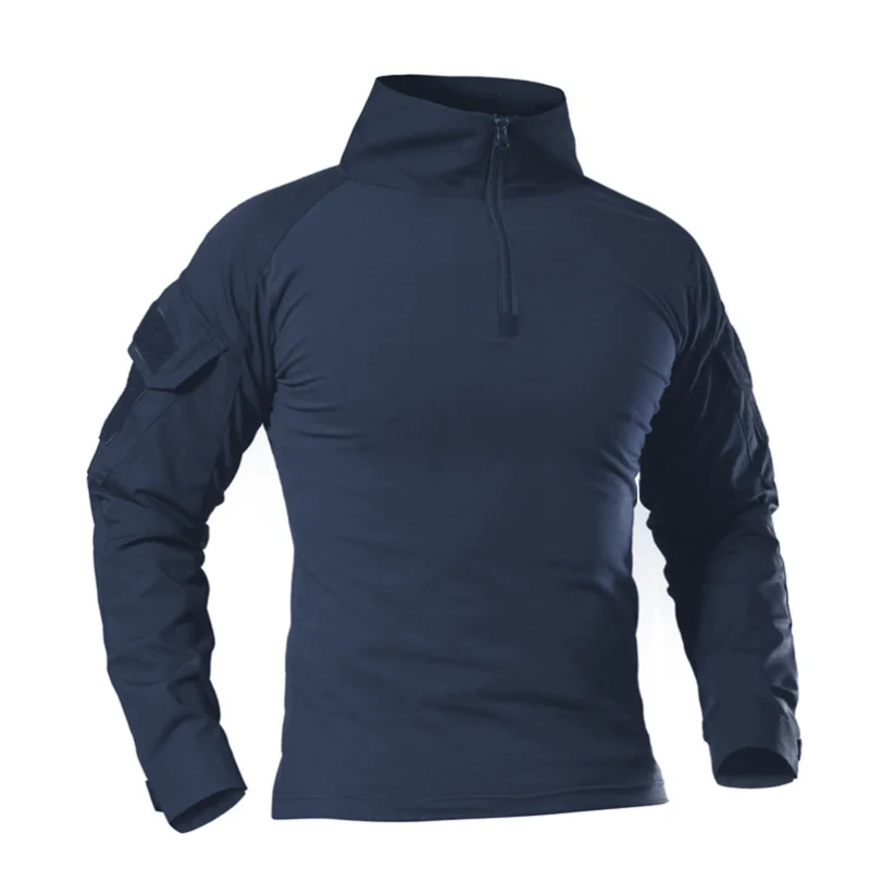 Camisetas tácticas para senderismo al aire libre para hombre, camisa de combate militar del ejército CP de camuflaje de manga larga para caza y escalada, ropa deportiva de algodón