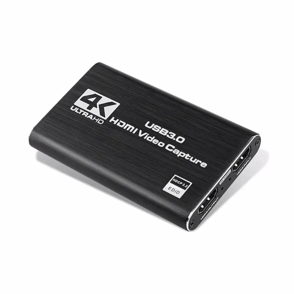 4k 1080p 60fps Tarjeta de captura de vídeo HD Caja de grabación de cámara HDTV - Compatible con grabadora de transmisión en vivo USB 3.0pc