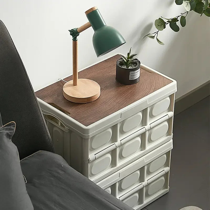 1 boîte de rangement de Camping en plein air avec poignée, boîte de rangement pliable de 15L, boîte de rangement Portable de Camping et de pique-nique, bagage de voiture