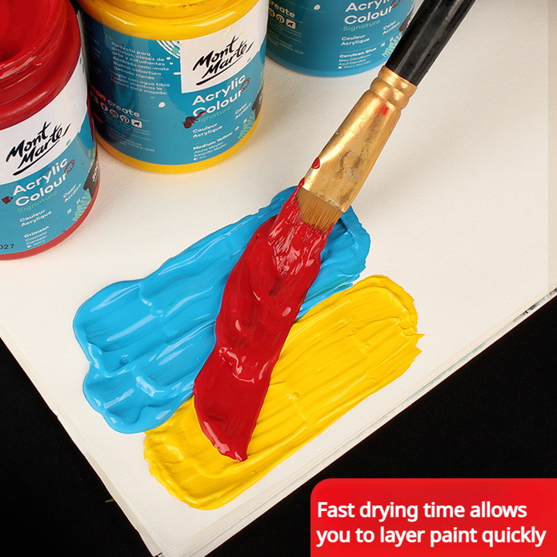 MONT MARTE Signature acrylverf 300 ml, semi-matte afwerking voor canvas hout stof leer karton, papier, MDF Craft