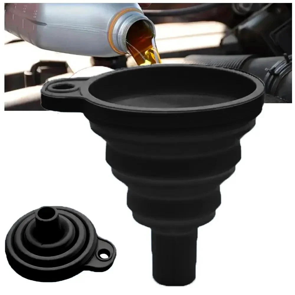 Imbuto motore per auto Imbuto liquido universale in silicone Rondella Cambio liquido Imbuto pieghevole portatile per cambio benzina olio motore automatico
