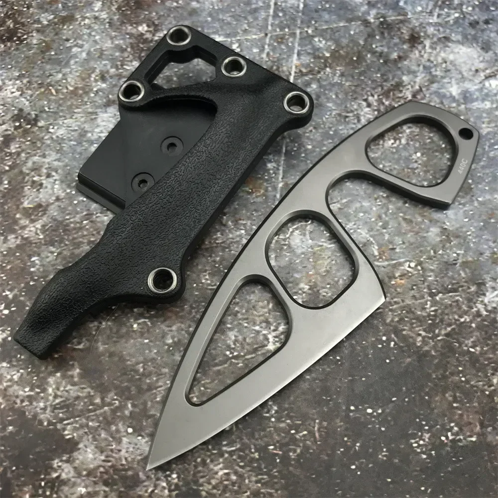 Boker Mini Pocket EDC Collana Piccolo coltello a lama fissa Manico in acciaio 440C con fodero in ABS Coltelli di sopravvivenza tattici per esterni