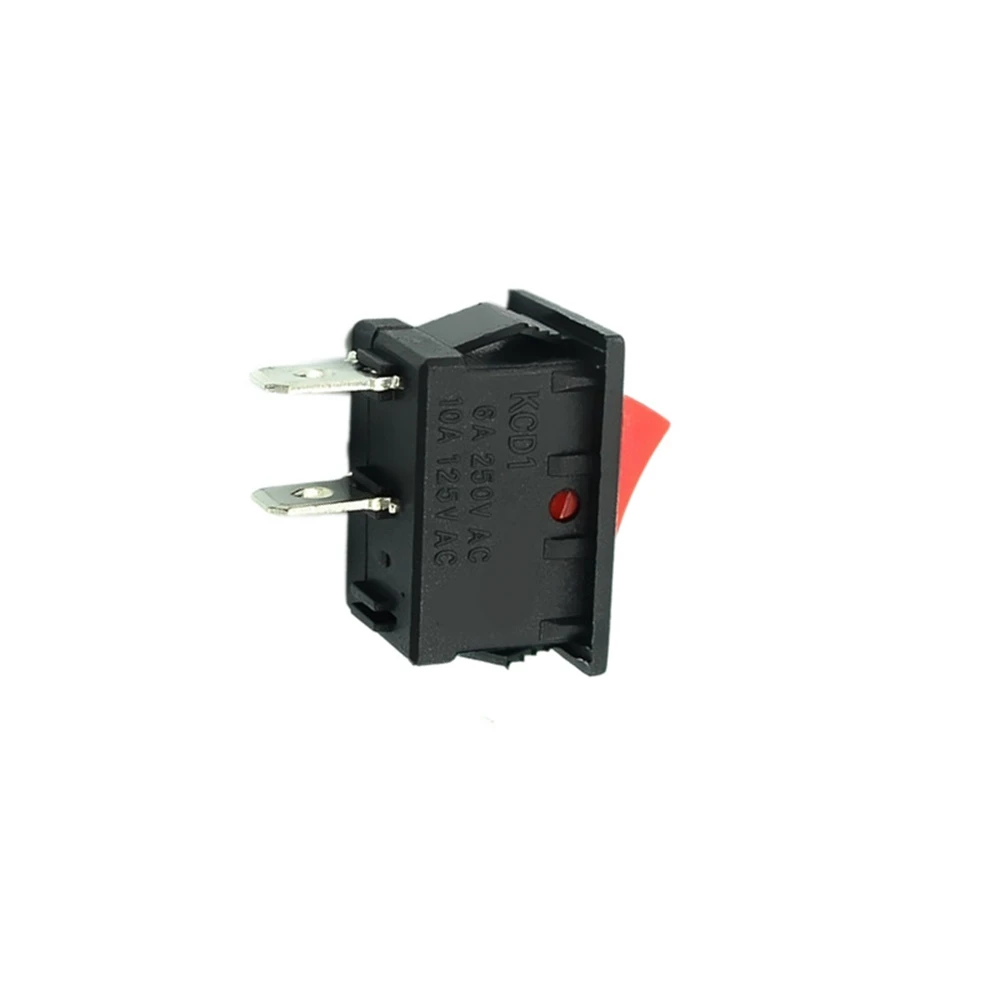 5PCS On-Off KCD11 2Pin 2P Black Car Rocker Switch 3A 250V 6A 125V AC Button KCD1-11 10X15 10X15 KCD117