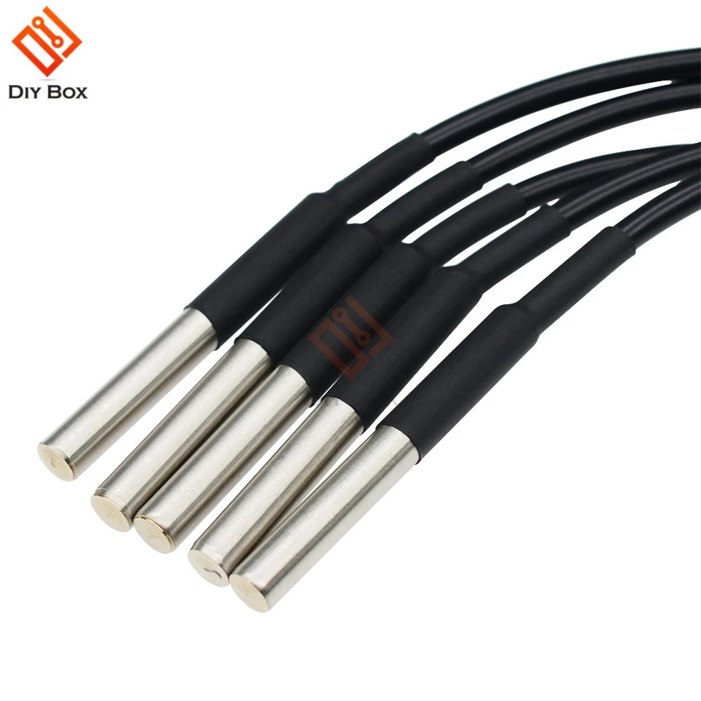 1M/2M/2,5 M/3M DS18B20 sonda del Sensor de temperatura Digital impermeable termistor NTC Cable térmico Compatible con acero inoxidable