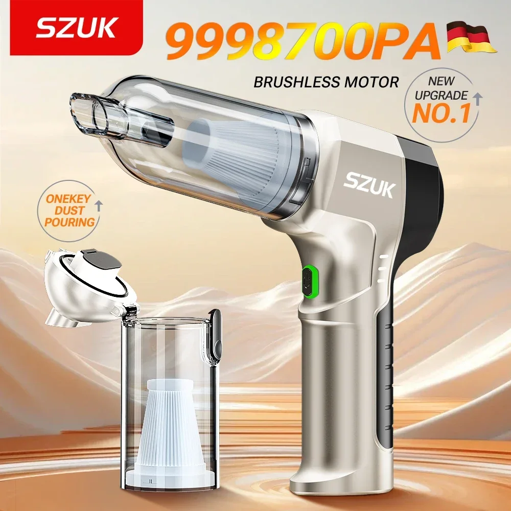 SZUK nuevo C017MAX aspiradora de coche portátil Mini aspiradora inalámbrica de mano fuerte succión limpiador de coche máquina de limpieza   aspiradora para coche  aspirsdora para coche   aspirador coche