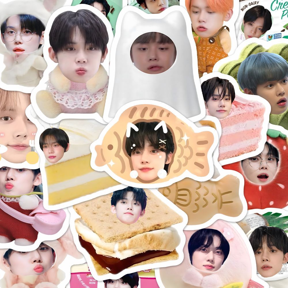 65 Uds Kpop coreano niño banda foto pegatinas YEONJUN lindo comida Avatar pegatinas Kawaii impermeable foto pegatina Fans recoger regalo