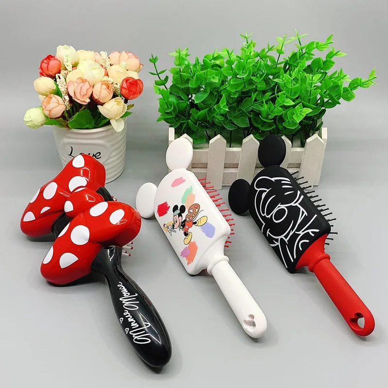 Pente de almofada de ar dos desenhos animados das crianças bonito e bonito pente de coelho menina pente bebê mickey minnie airbag massagem pente de cabelo