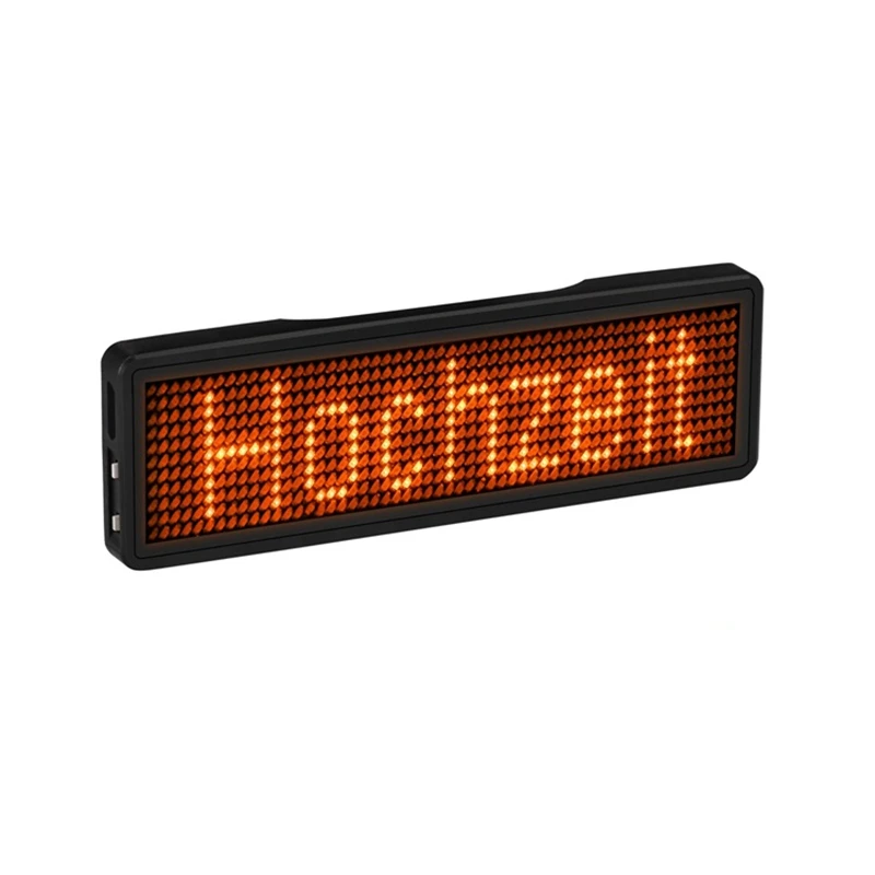 Bluetooth LED Identyfikator z imieniem Akumulatorowy znak świetlny DIY Programowalny przewijany wyświetlacz LED tablicy ogłoszeń, typ 2