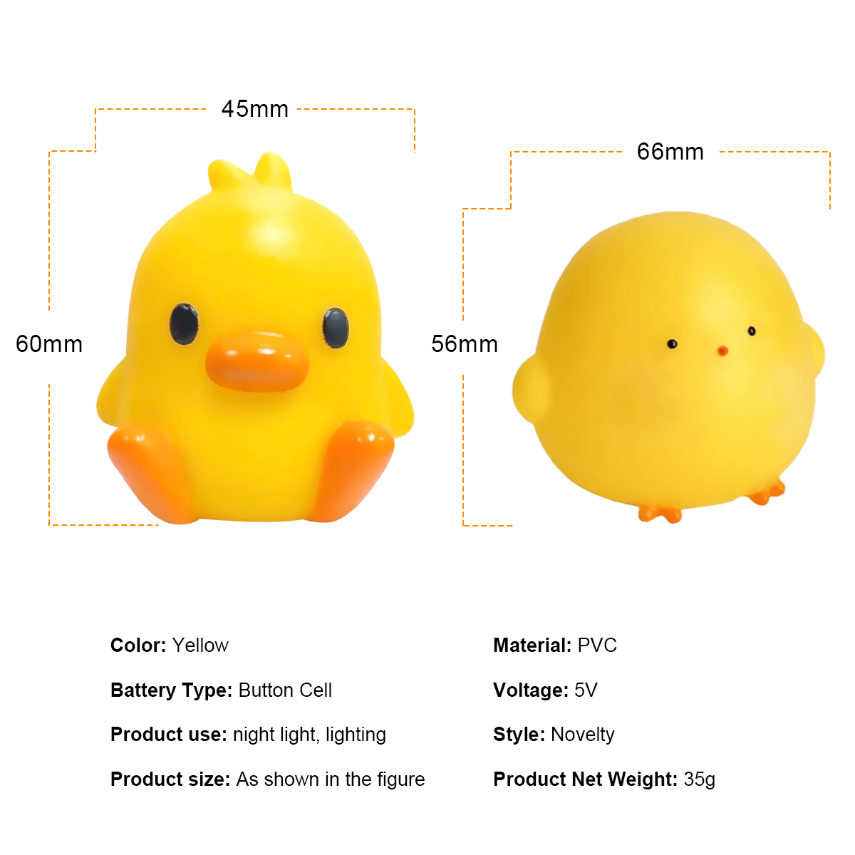 Led Night Light Duck Silicone Lamp Chicken Silicon Bulb Branco Quente Battery Powered Chick Macio Bonito Para Meninas Mesa de cabeceira Usb