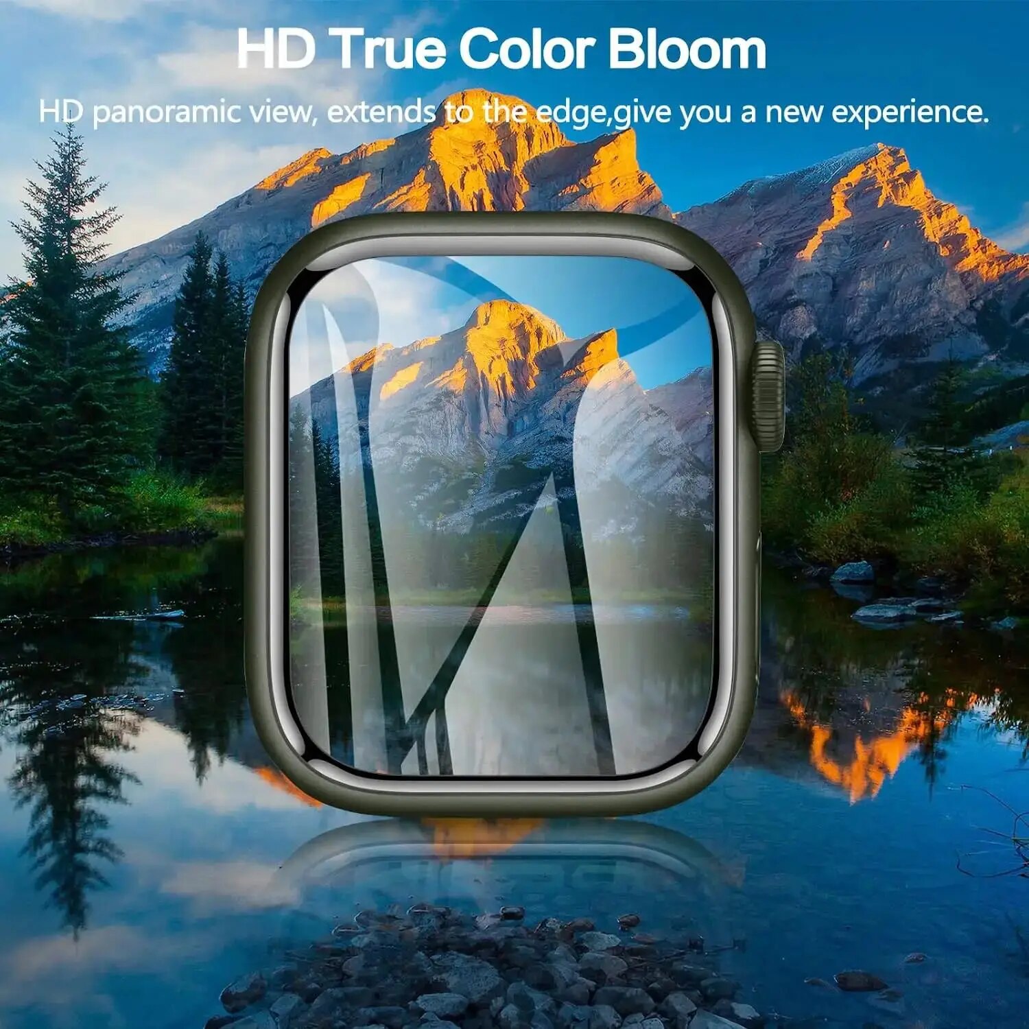 Proteggi schermo per Apple Watch Series 9 8 7 6 SE 5 4 3 Accessori 9D HD Pellicola completa per IWatch 45mm 41mm 40mm 44mm 38mm 42mm