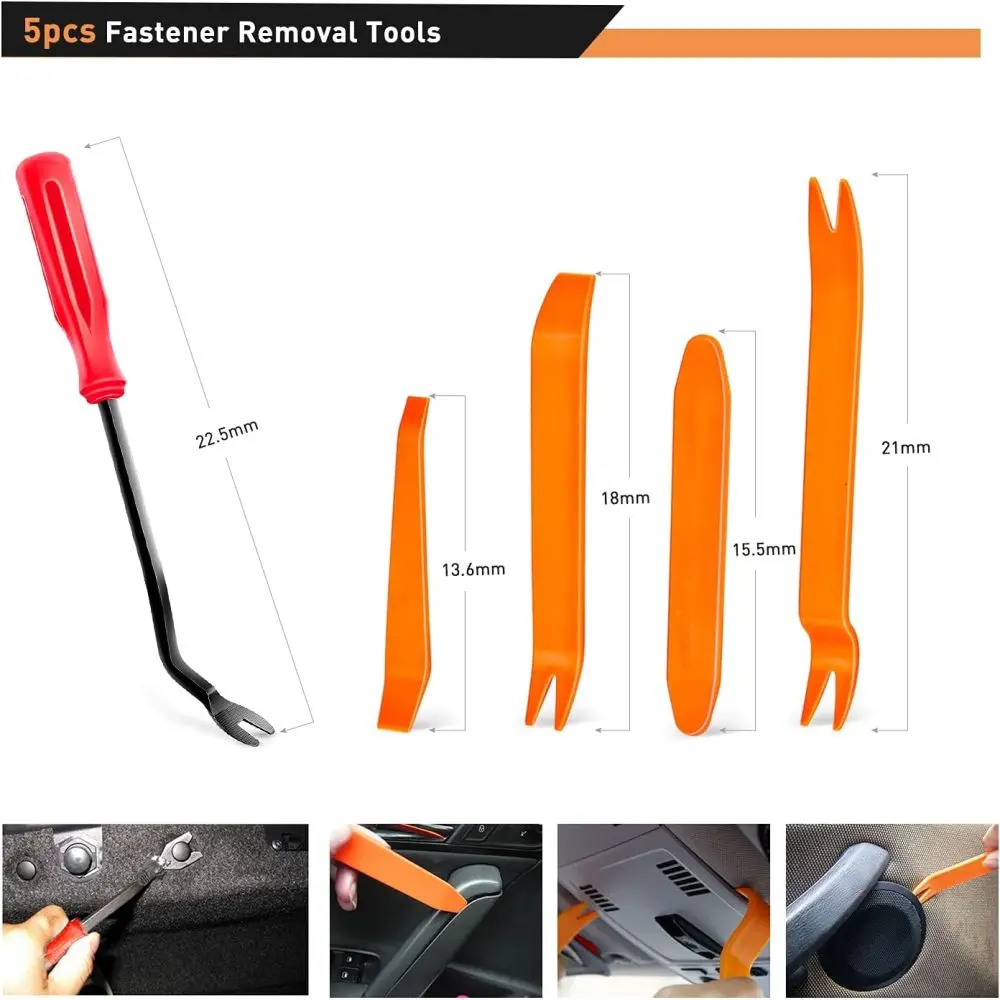 Auto Fastener คลิป 680 ชิ้นรถ Push Retainer Pin Rivet กันชนประตู Trim Panel Retainer Fastener Kit เครื่องมือกําจัดอัตโนมัติ