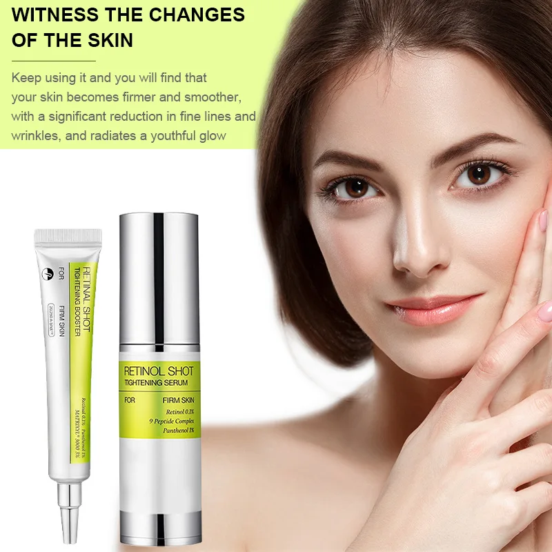 Retinol Shot Tightening Face Serum Moisturizing Brighten Wrinkle Remover Firm Skin Eye Creams Skin Care Product for Women&Men