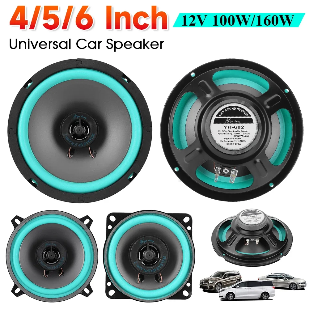 Głośniki samochodowe 4/5/6 cala 100 W/160 W Max Uniwersalny subwoofer koncentryczny HiFi Car Audio Music Stereo Pełnozakresowe głośniki samochodowe o częstotliwościach