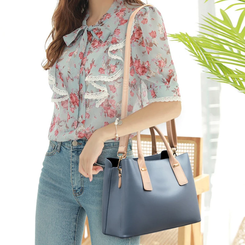 Haute qualité élégant femmes sacs de messager haut tendance Design couleur unie décontracté vacances femmes sacs à main