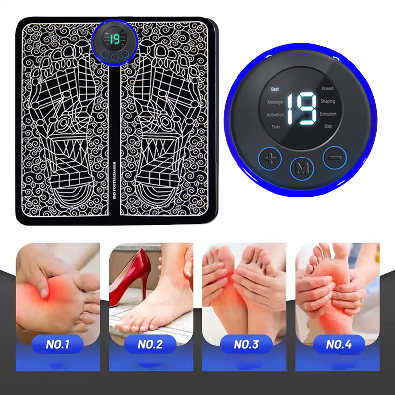 Almofada massageadora elétrica para pés, massagem muscular, treinador de relaxamento para massagem, fitness, esporte ao ar livre, casa, família, relaxamento