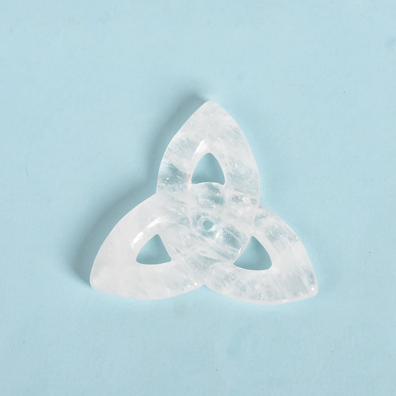 Cristal celta triquetra esculturas cura de cristal energia calmante promove paz casa/escritório ornamento presente portátil